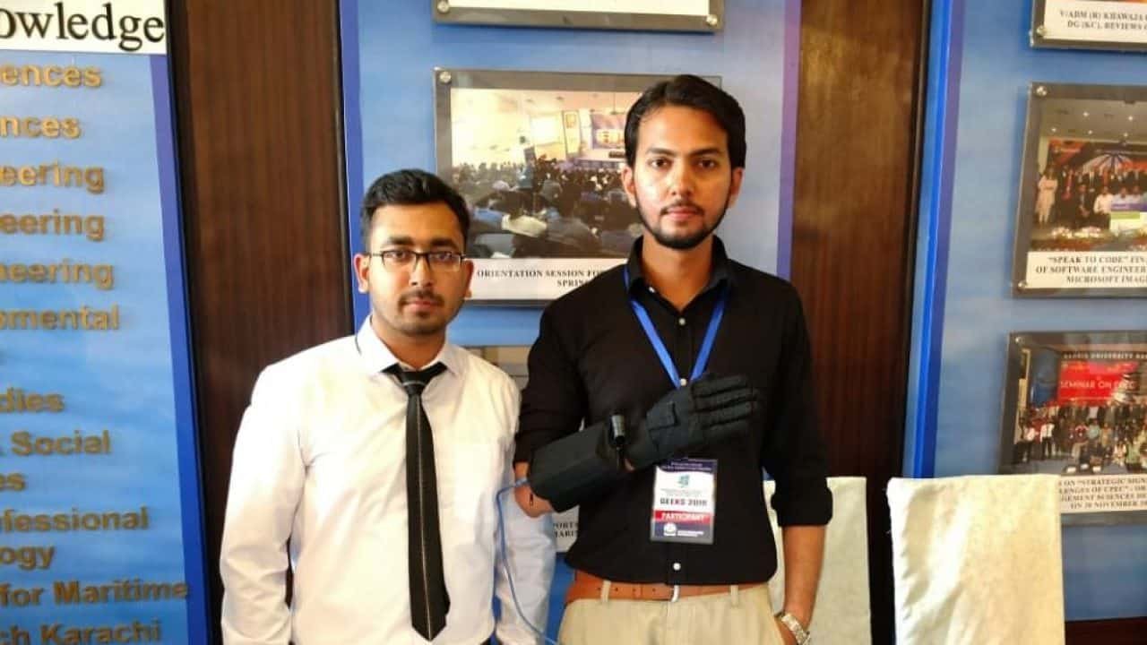 Karachi students developed speaking glove
