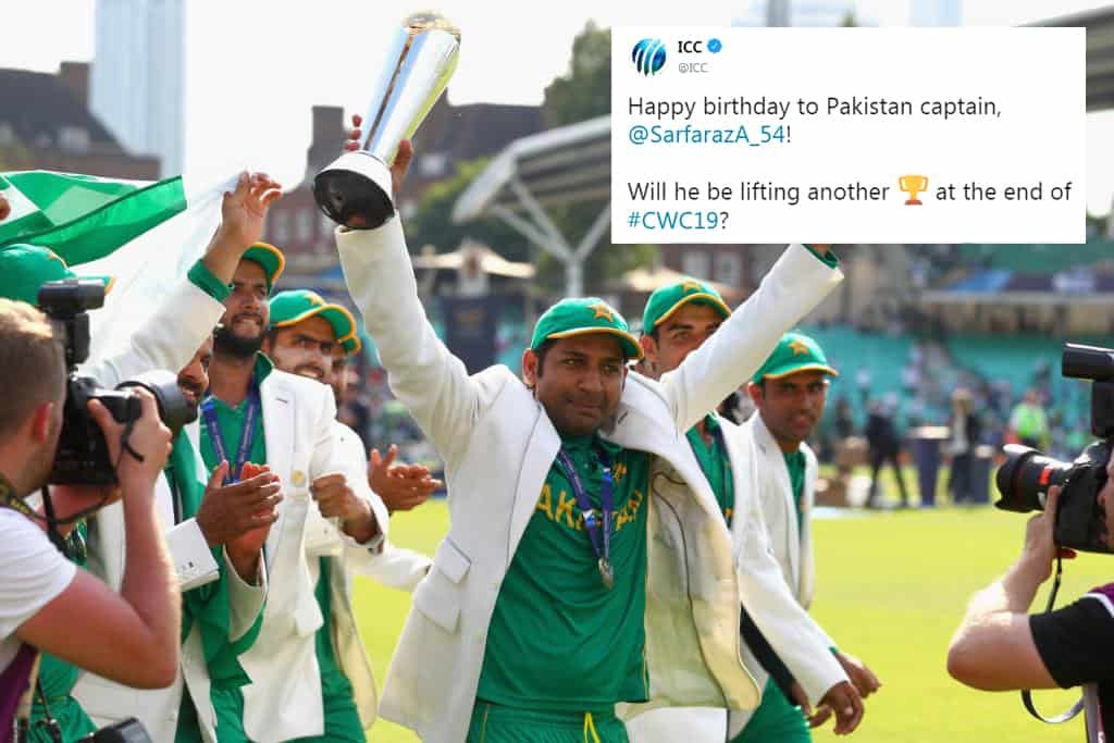 ICC, PCB wish Sarfraz on his birthday