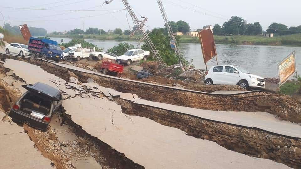In pictures: Roads collapse after 5.8 quake jolts country