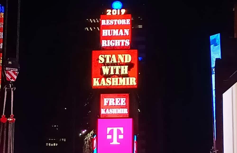 PM Imran’s Kashmir campaign reaches Times Square