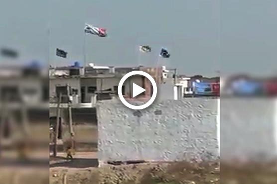 VIDEO: Pakistani flags hoisted in India’s Jalandhar ahead of Kartarpur opening