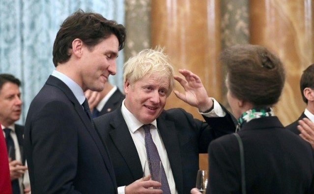 VIDEO: Boris, Trudeau, Macron caught gossiping about Trump on camera