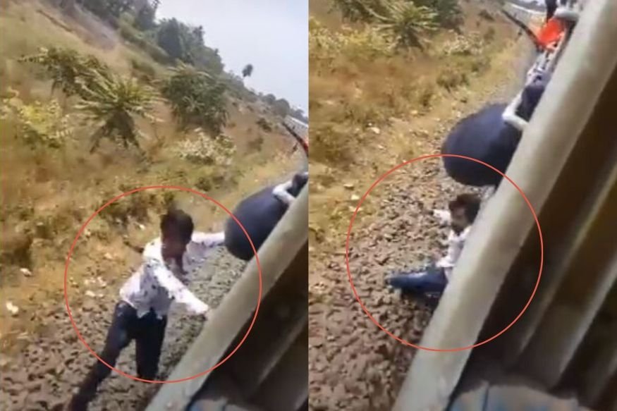 Boy falls off moving train while recording TikTok video