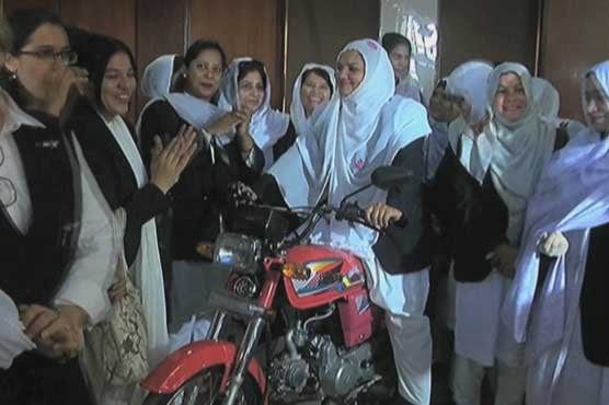 CJP distributes motorbikes among female lawyers