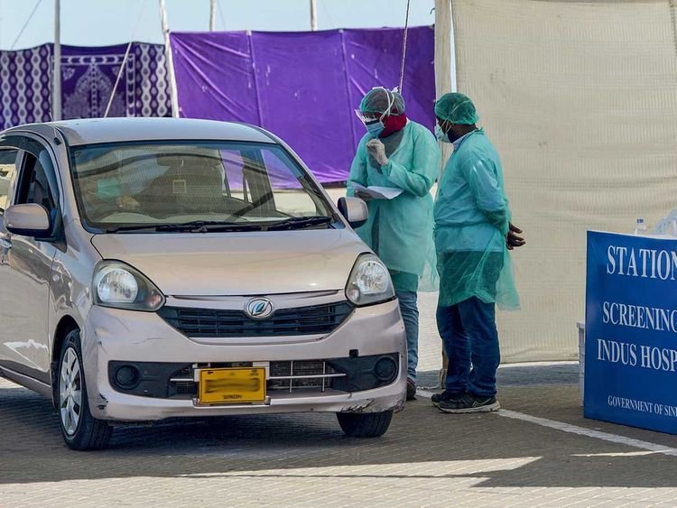 VIDEO: Pakistan opens up first coronavirus drive-thru screening, testing facility