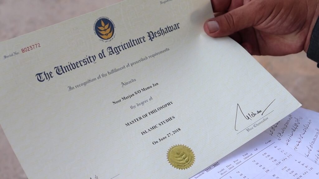 Peshawar University’s watchman completes his M.Phil degree while on job