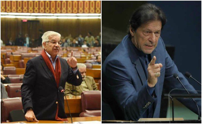 Khawaja Asif claims PM Imran wants to harm him, wife
