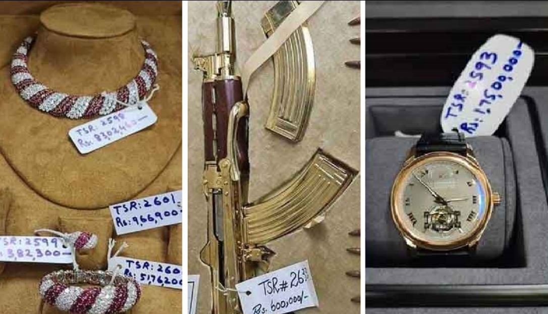 PTI govt to auction gifts, including golden gun, Rs1.7 crores watch, Rs1.4 crores diamond set
