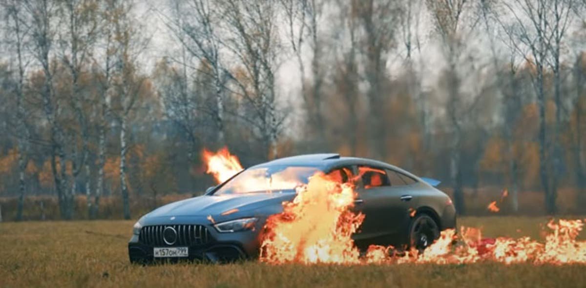 VIDEO: Man burns Mercedes as he was annoyed with company’s service