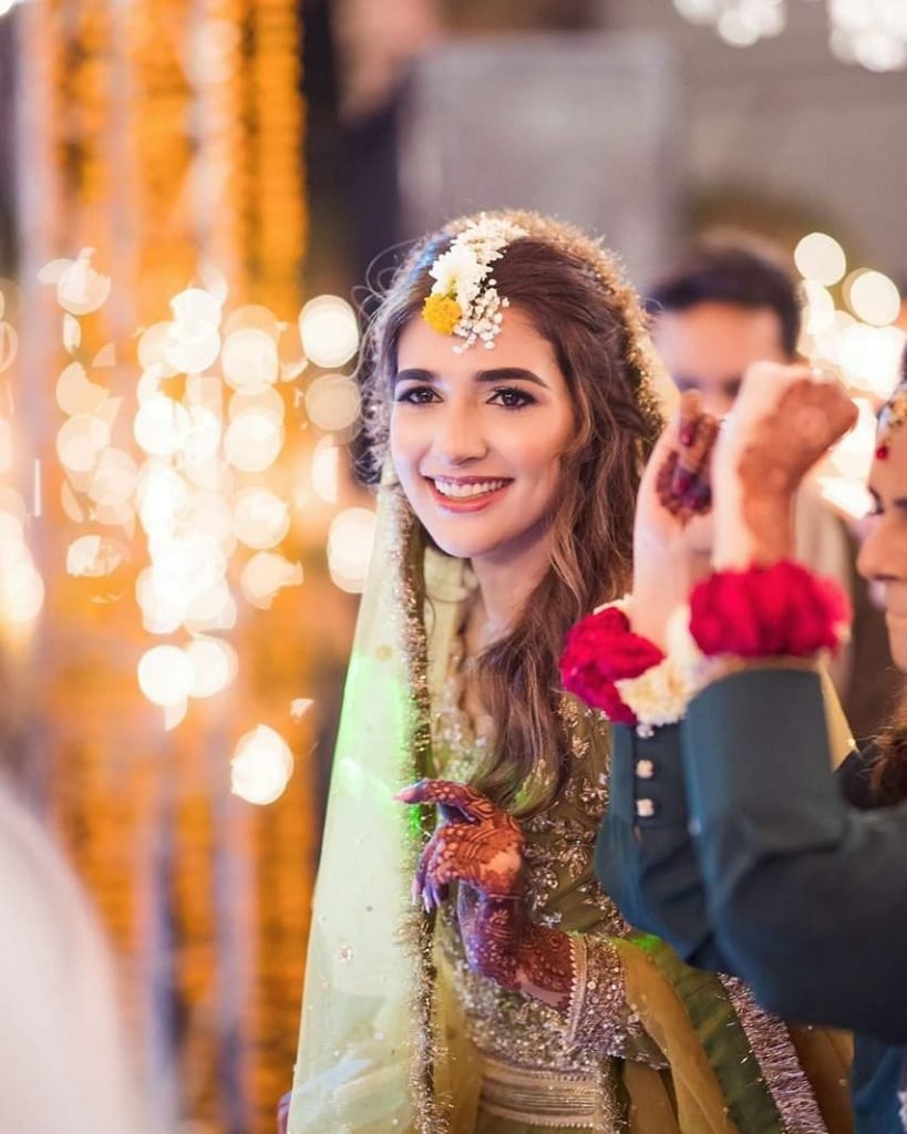 IN PICTURES: Rabab Hashim glows in green on her mehndi