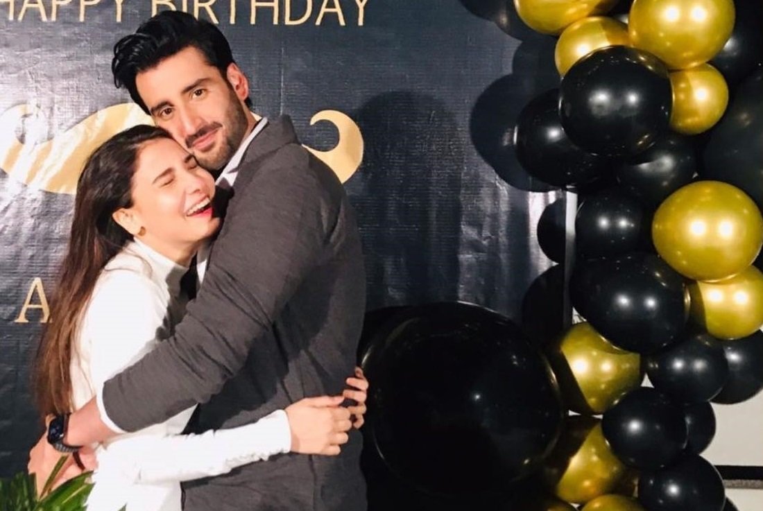 IN PICTURES: Hina Altaf throws a surprise party for husband Agha Ali
