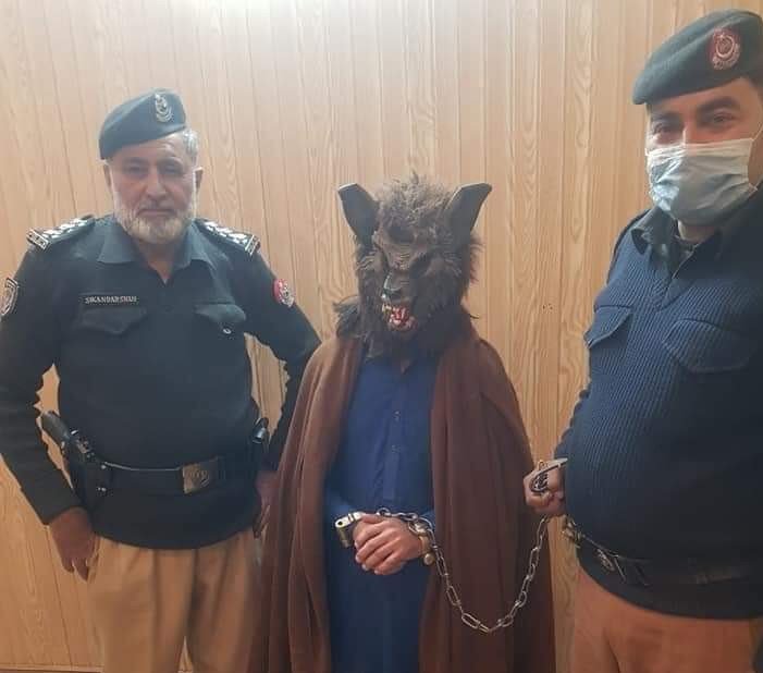 Here’s why KP Police arrested this guy for wearing ‘wolf mask’