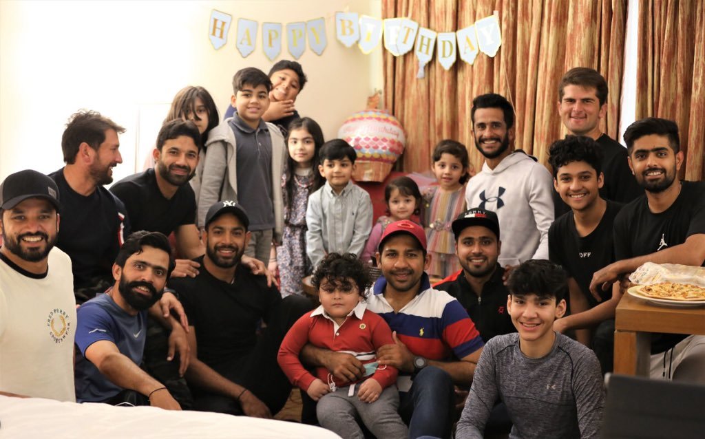 Sarfaraz Ahmed celebrates son’s birthday with fellow cricketers