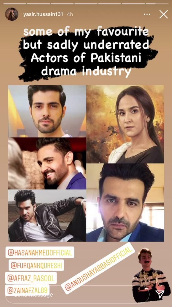 Yasir Hussain lists his favourite ‘underrated’ actors