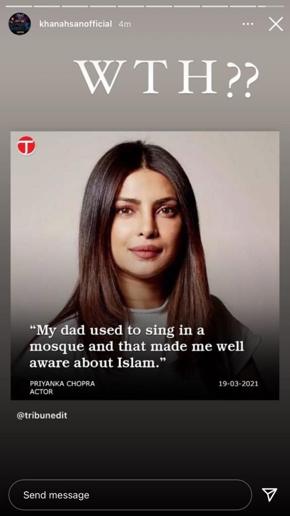 Ahsan Khan calls out Priyanka for saying her dad used to ‘sing’ in a mosque