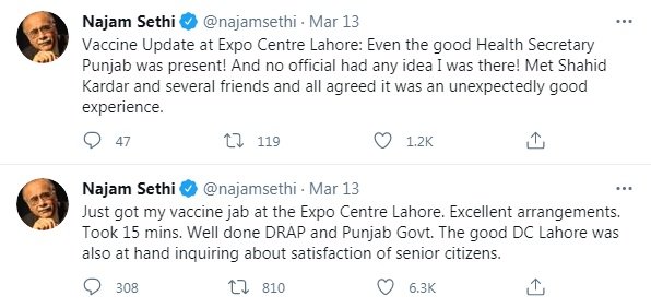 Samina Peerzada gets vaccinated, praises government