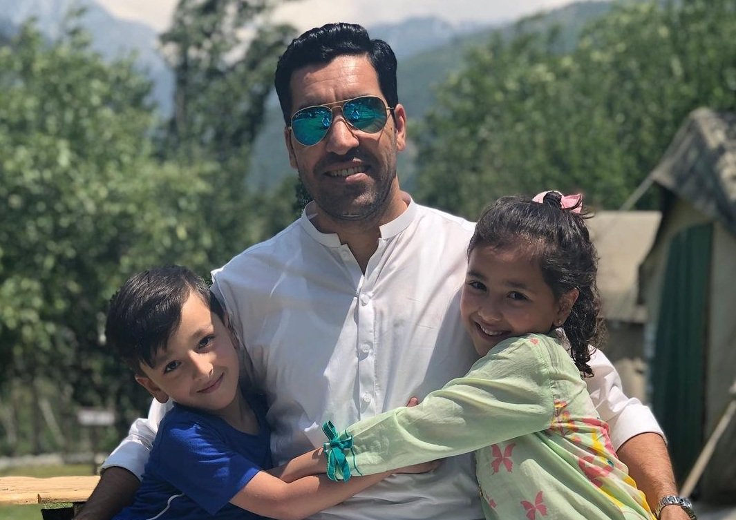 Colleagues congratulate Umar Gul on arrival of second daughter