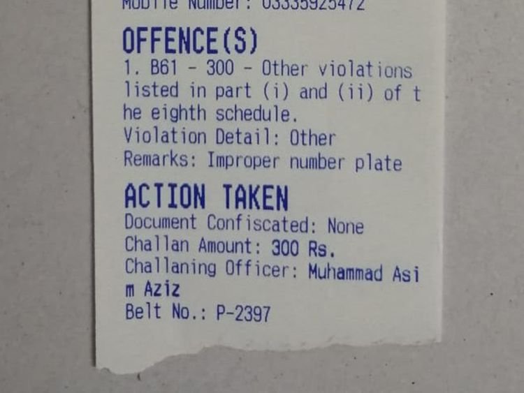 Chakwal resident spends Rs35,000 to cancel Rs300 fine