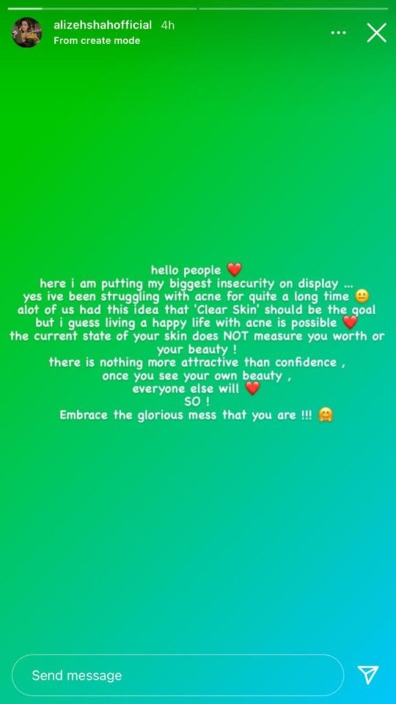 Alizeh Shah opens up on her struggles with acne