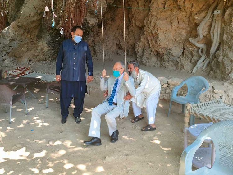 Japan ambassador visits 2,400-year-old Buddhist caves in Pakistan