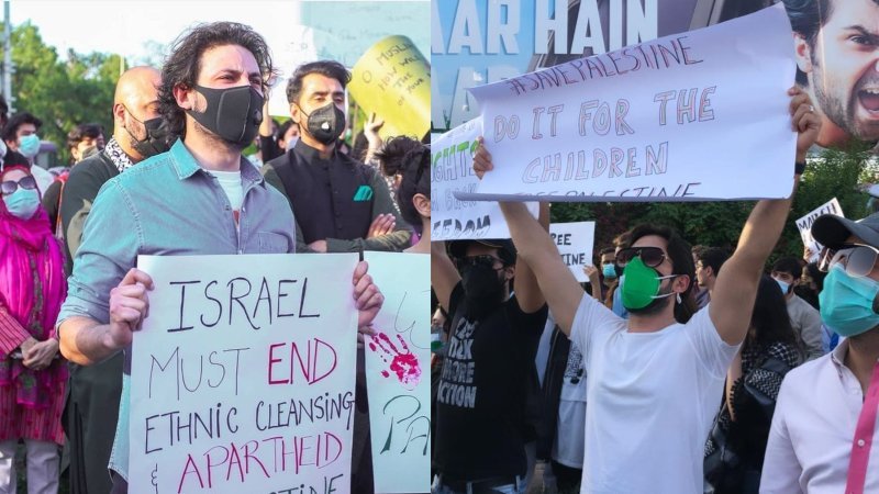 Pakistani celebrities march in solidarity with Palestinians