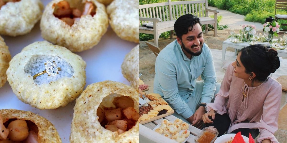 Man proposes to girlfriend with ring hidden in Gol Gappay