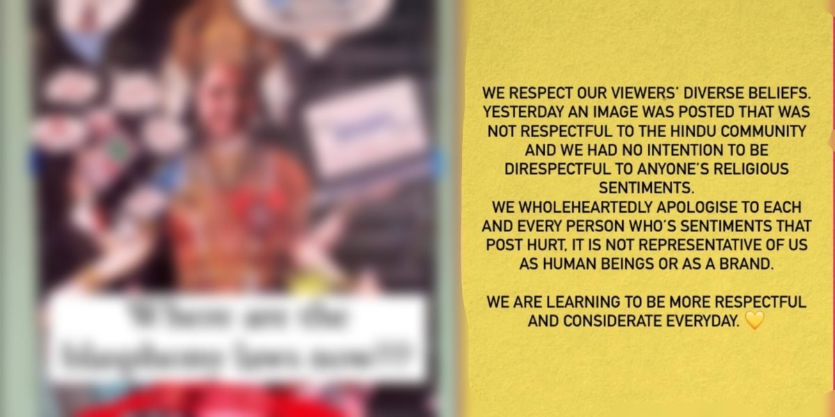 Clothing brand posts picture hurting Hindu community, apologises