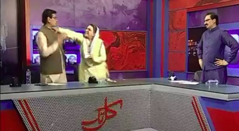 VIDEO: Firdous Ashiq Awan slaps PPP’s Qadir Mandokhel