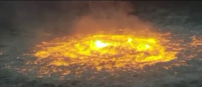 Video: Ocean on fire