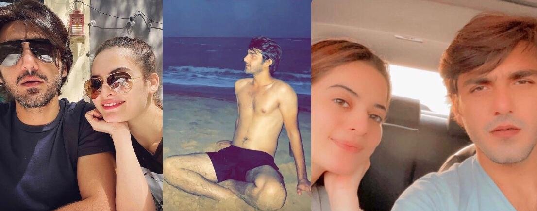 Ahsan Mohsin takes ladylove Minal Khan on a romantic drive