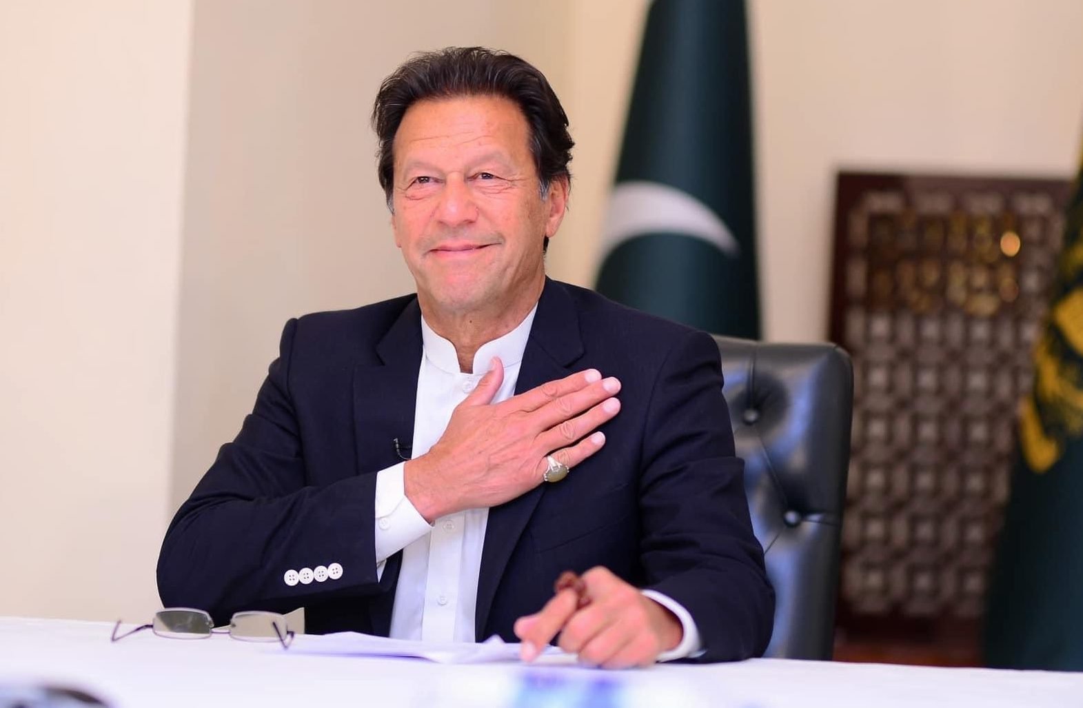 WATCH: PM Khan lauds cop for saving man’s life from train