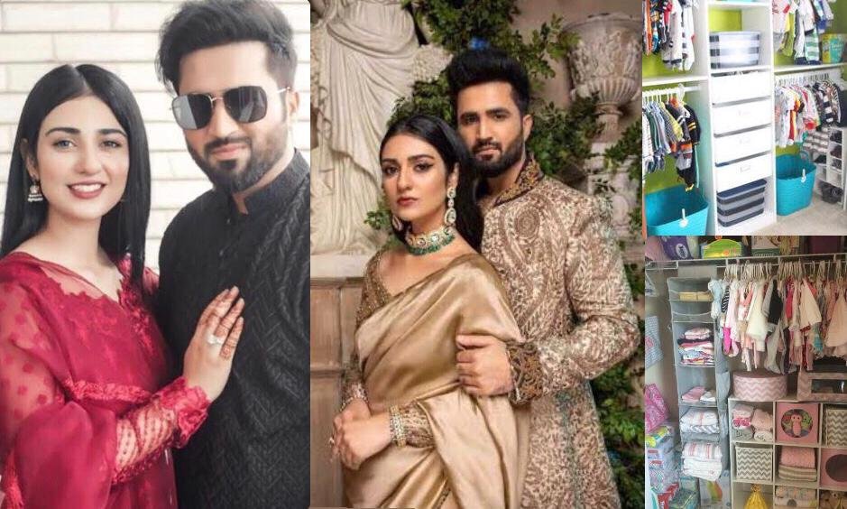 Video: Sarah Khan, Falak Shabir spotted buying luxury clothes for their baby
