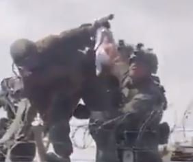 Video: Toddler handed over the wall at Kabul airport, as the chaos continues