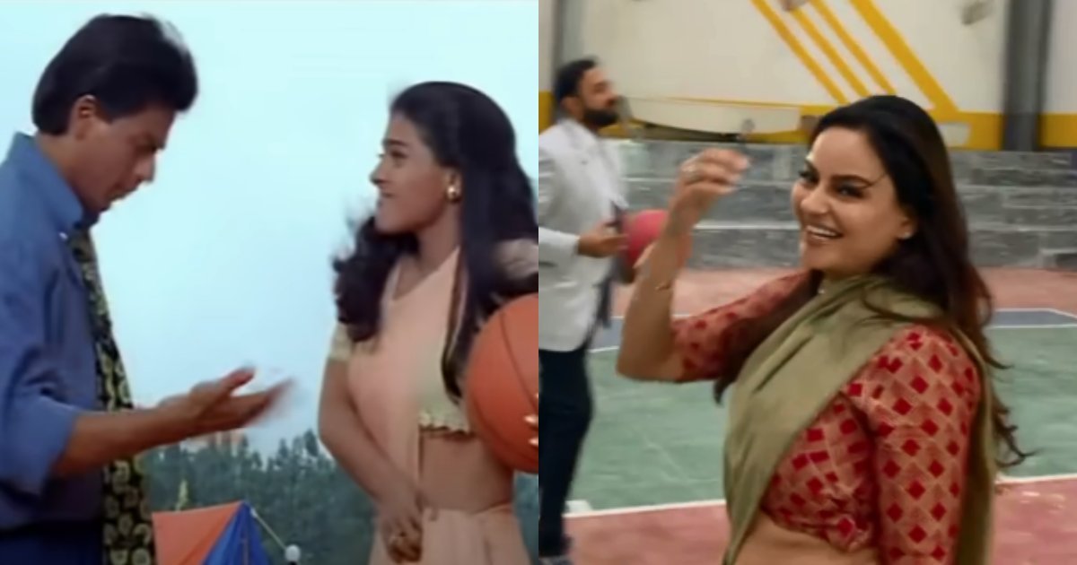 VIDEO: Juvaria Abbasi channels her inner Kajol, plays basketball wearing a saree
