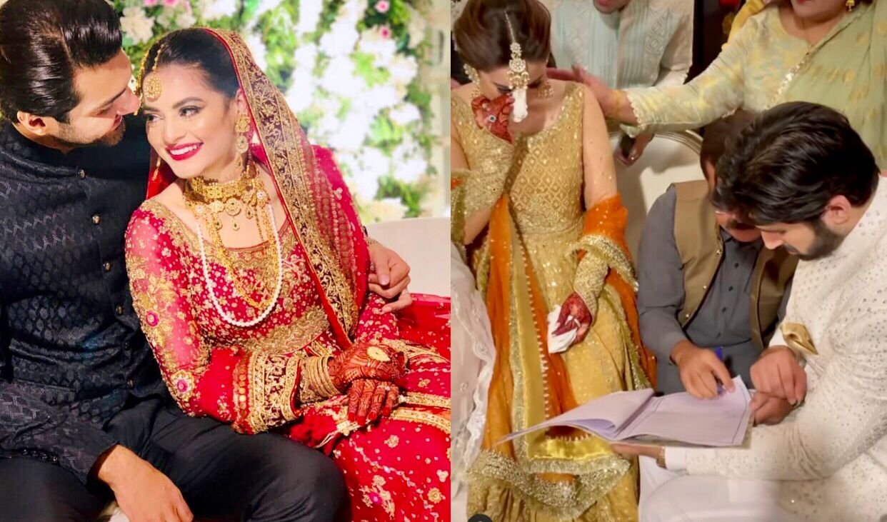Video: Minal, Ahsan tie the knot in a magnum-opus ceremony, Aiman Khan breaks down