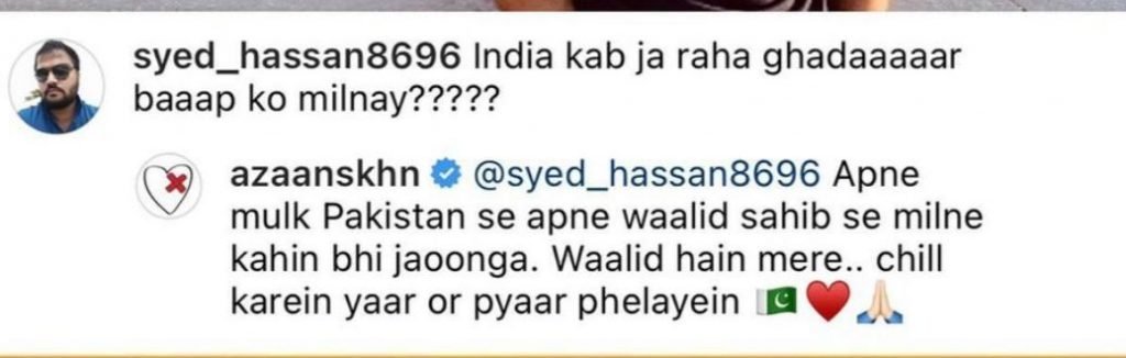 Azaan Sami Khan hits back at troll for referring to father Adnan Sami as ‘Ghadaar baap’
