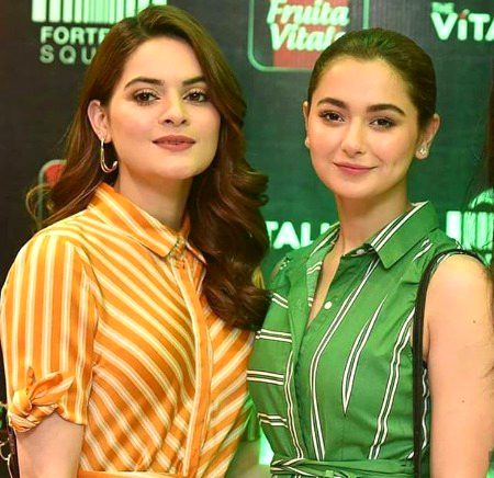 Minal Khan with Hania Amir