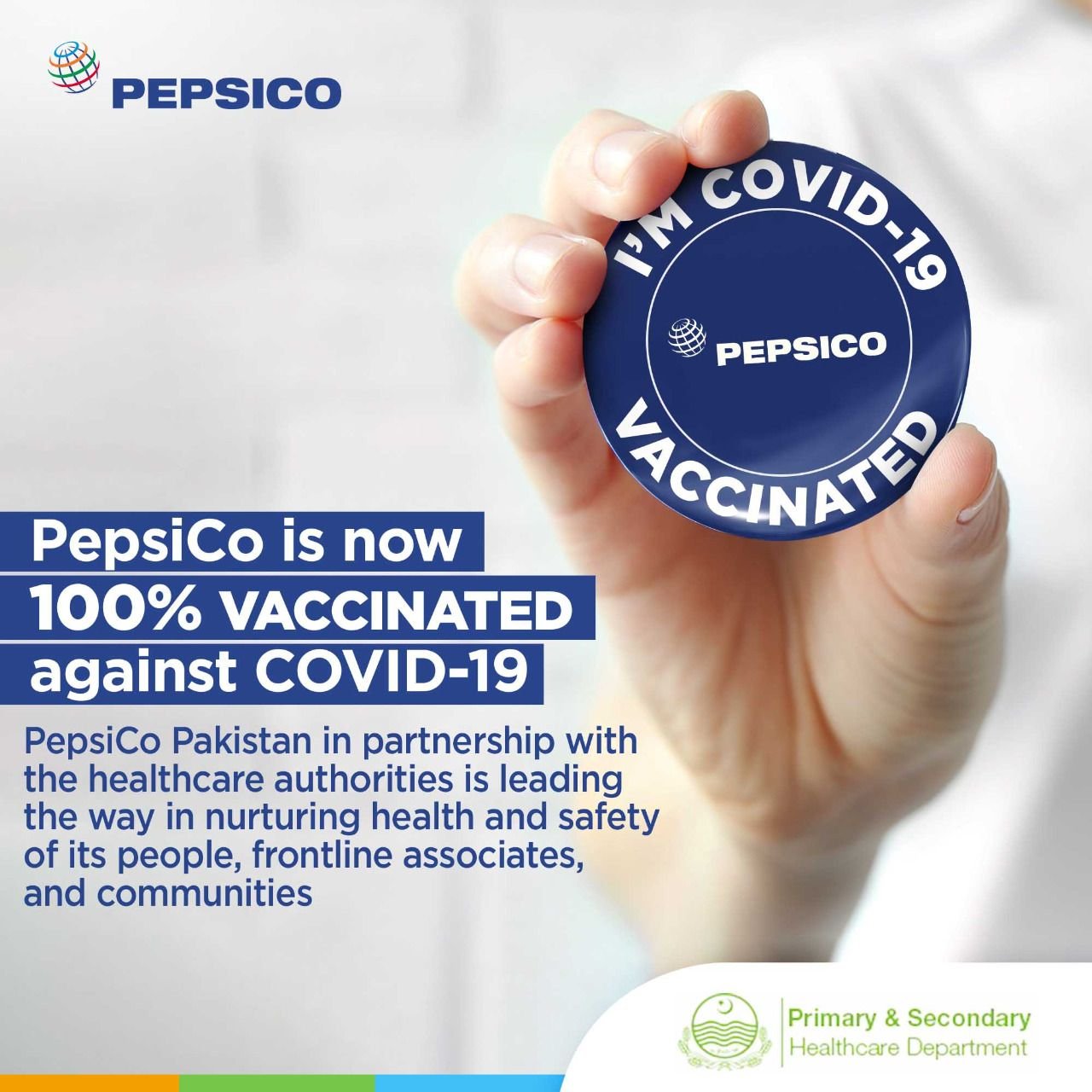 PepsiCo Pakistan hits 100% Covid-19 vaccination rate