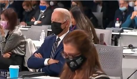 Watch: Joe Biden falls asleep during #COP26 speeches