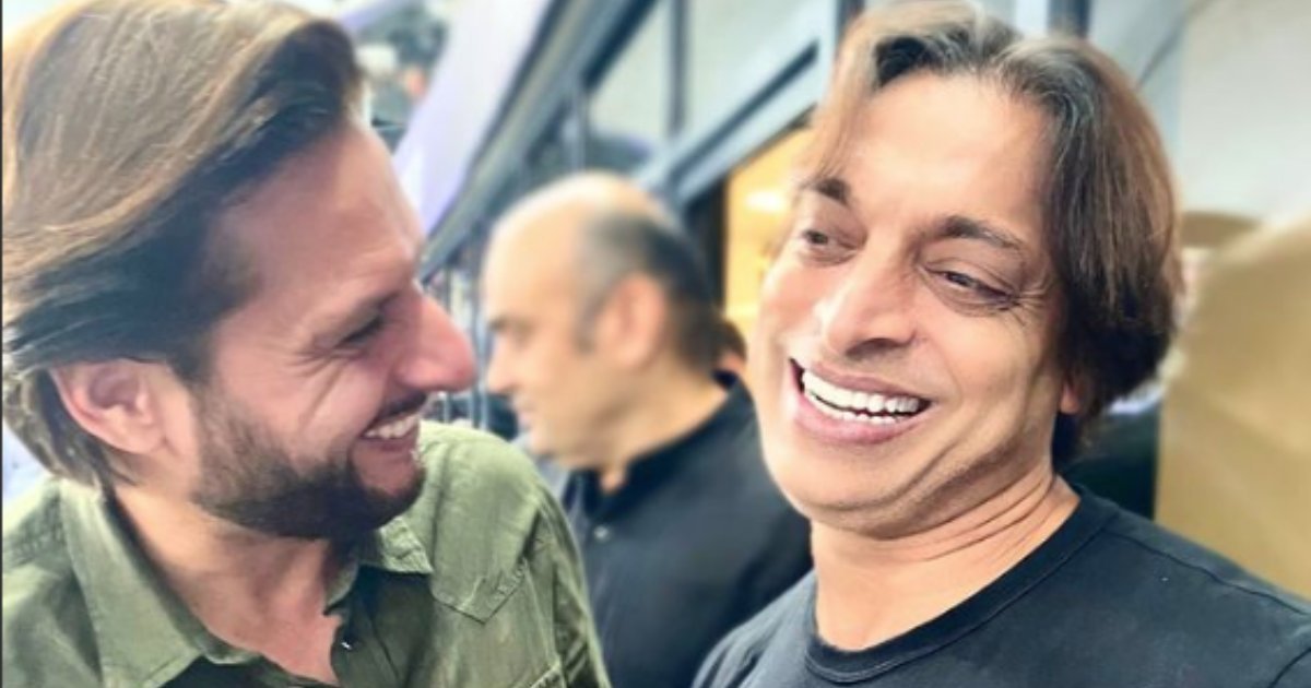 ‘Hoped to see Pakistan play’: Shahid Afridi, Shoaib Akhtar meet at T20 World Cup final