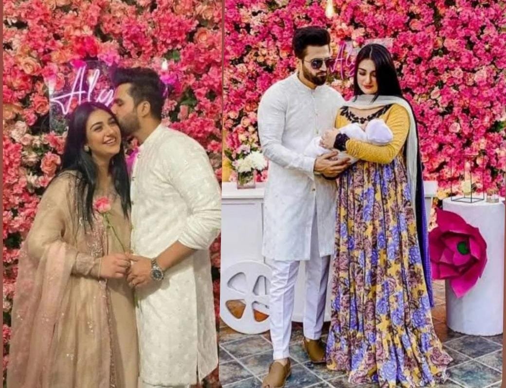 Video: Sarah, Falak host a fancy Aqiqah ceremony for daughter Alyana, Celebrities cheer