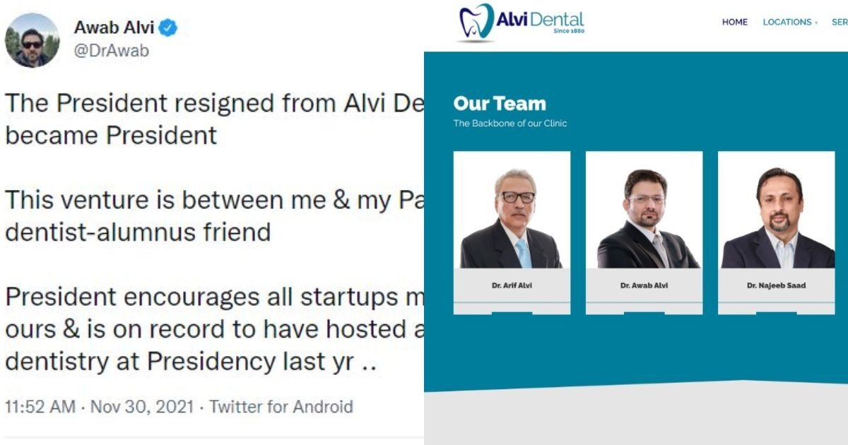 ‘Schedule a dental appointment’ with the President of Pakistan