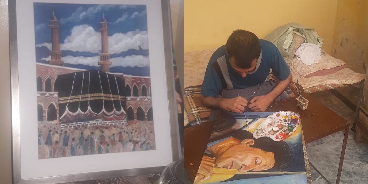 ‘I want to gift portrait of Holy Kaaba to PM Imran,’ physically challenged painter’s wish