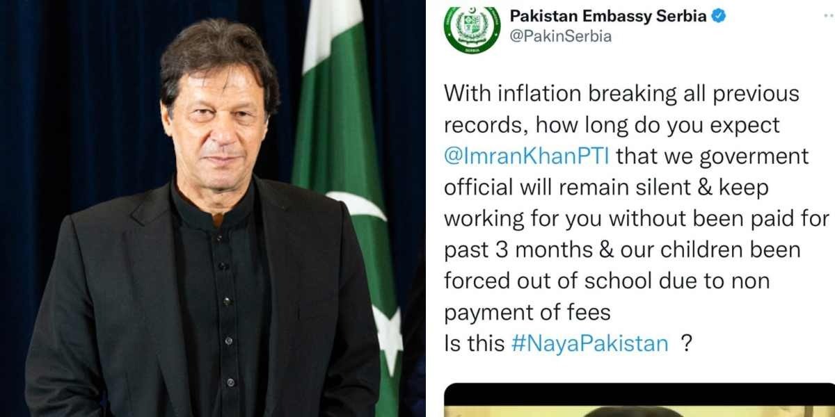 Pak embassy in Serbia tweets against PM Khan, say they have no other option