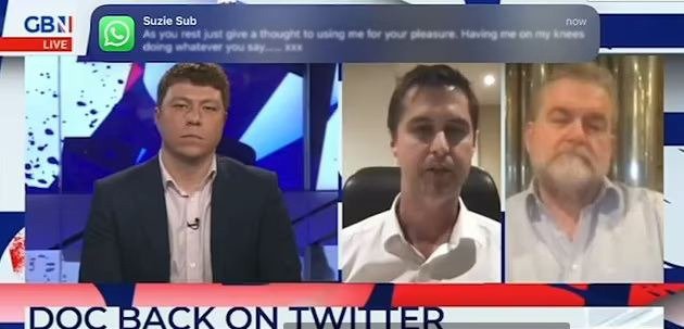 ‘Using me for your pleasure’: Doctor receives sex-related WhatsApp message on-air