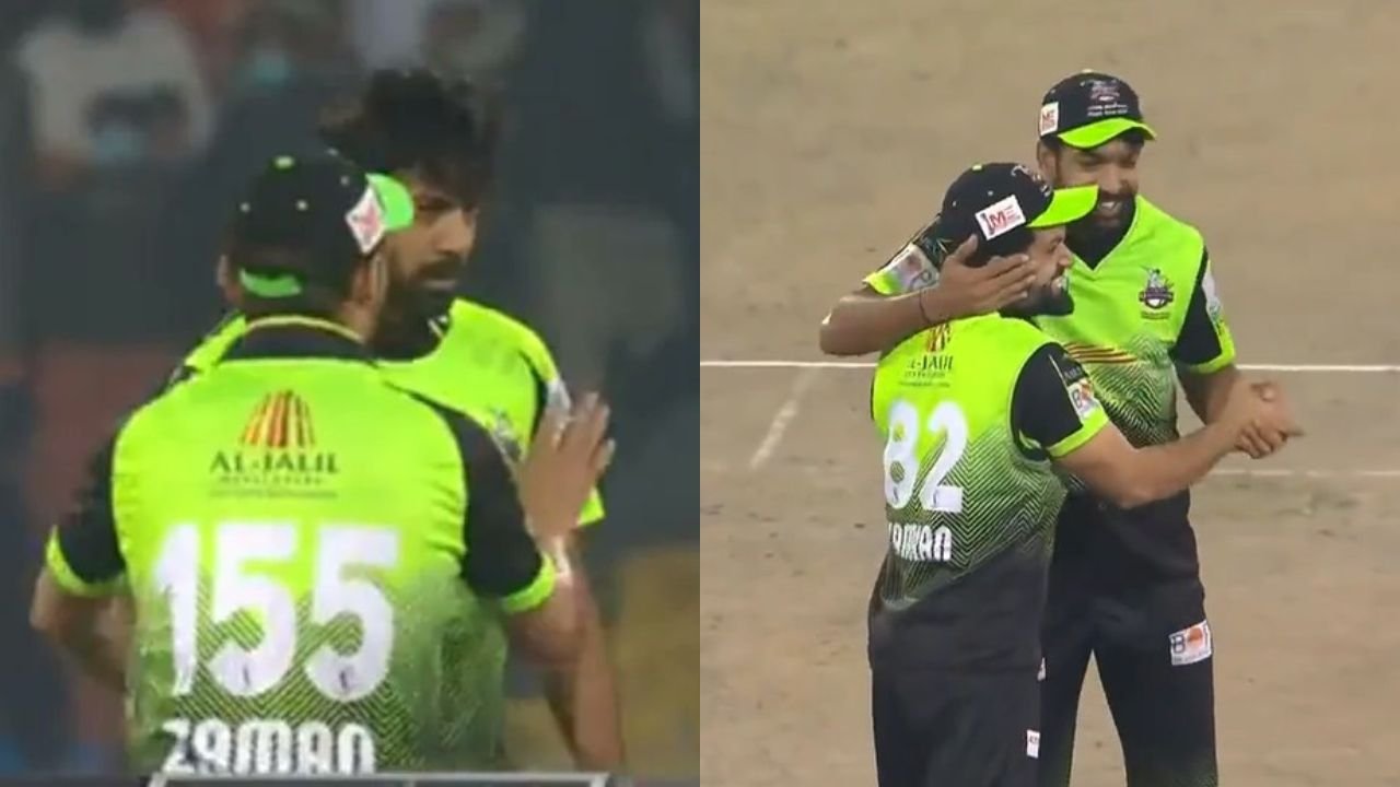 VIDEO: Haris Rauf hugs teammate Kamran Ghulam after slapping him in PSL match