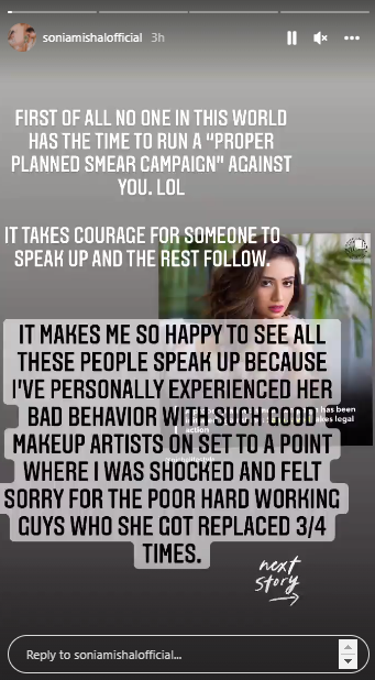 Sonia Mishal slams Sana Javed for sending legal notice to makeup artists