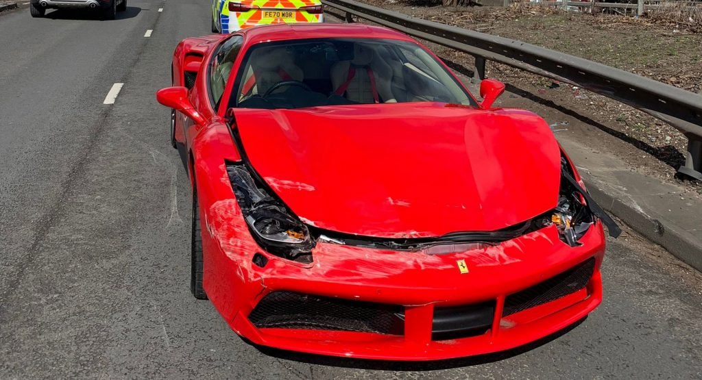 Man crashes new Ferrari right after buying it