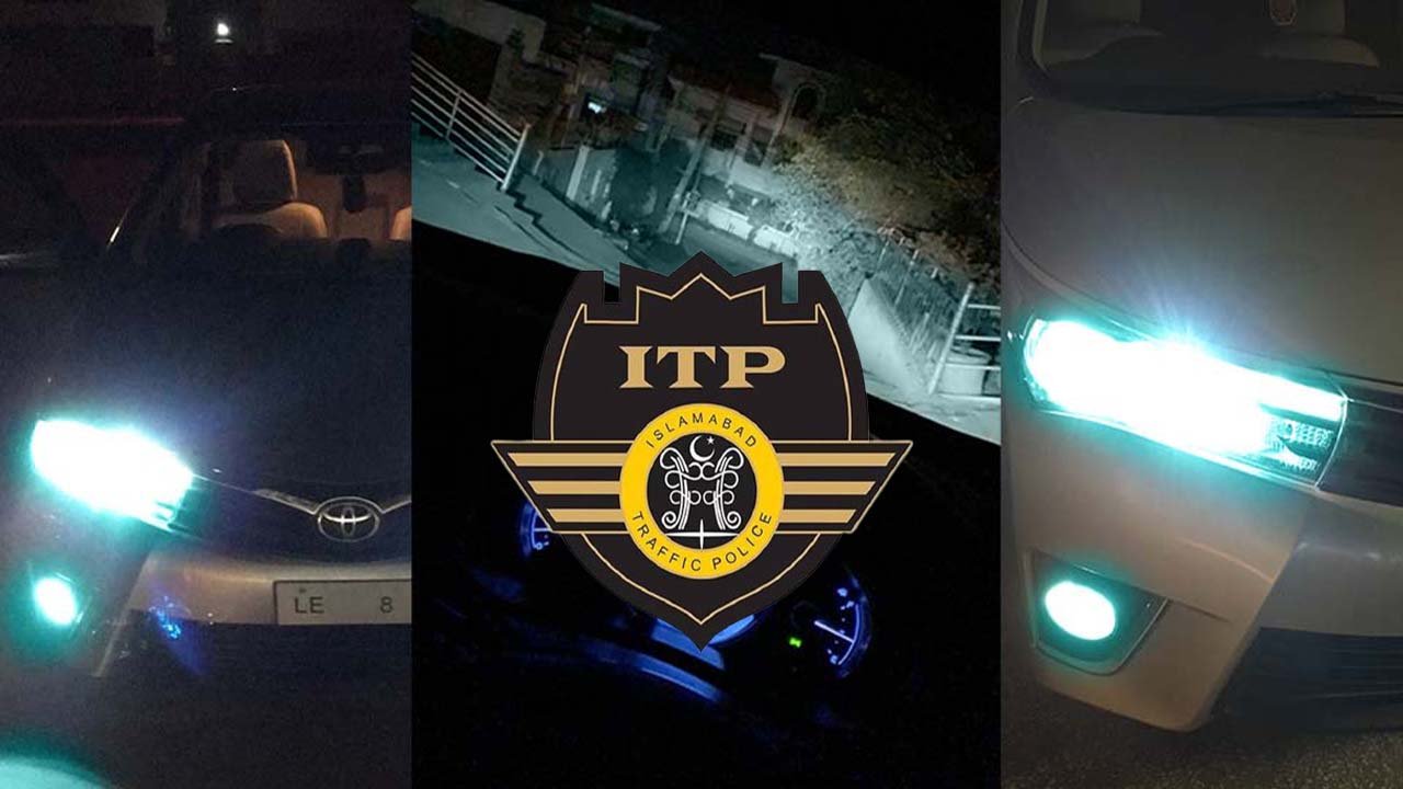 Islamabad Traffic Police to take strict action against motorists using HIDs, LEDs
