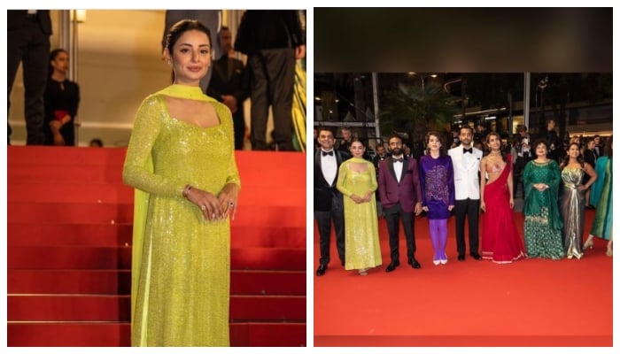 Sarwat Gilani, Sania Saeed impress in traditional dresses at the Cannes Film Festival 2022